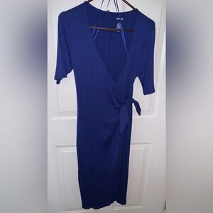Sonoma Maternity Blue wrap dress